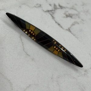 Sparkly decoupage deco style slender pin - artist made. Barely used.